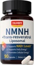 NMNH NAD+ Supplement, Liposomal 600mg NMN NAD+ and Resveratrol Complex for Cellular Energy, Healthy Aging & Metabolic Support, 90 Capsules