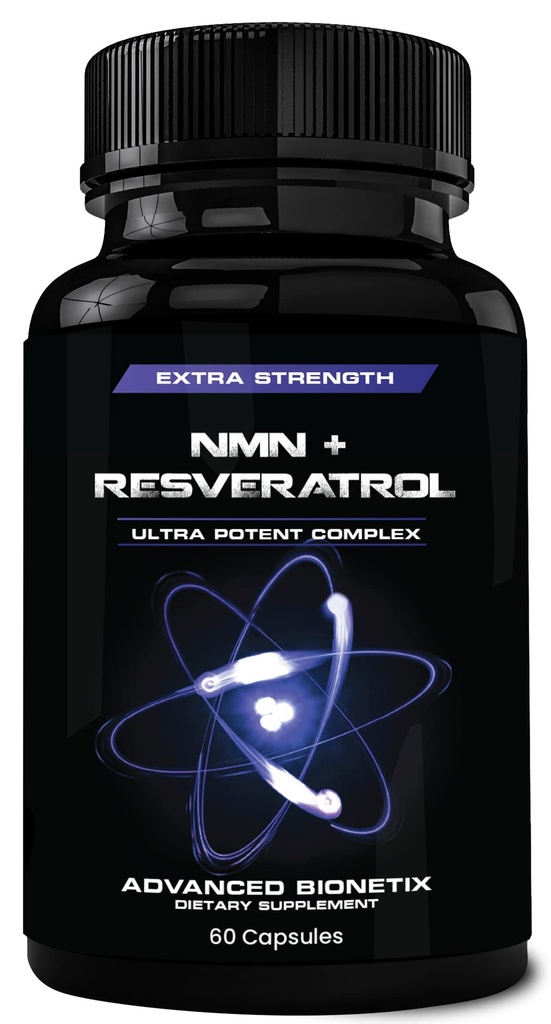 Advanced Bionetix NMN Resveratrol Betaine (TMG) Capsules – NAD⁺ Support Booster for Cellular Energy, Longevity, Metabolic Health Anti Aging Vitality, Advanced Formula Made in USA