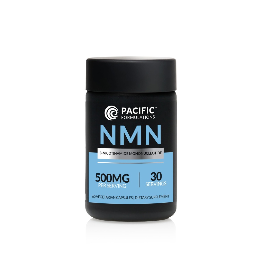 NMN Supplement 500mg per Serving, Nicotinamide Mononucleotide Helps Support Aging, Wellness, and NAD Levels, High Potency, 60 Vegetarian Capsules, 30 Servings