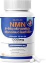 NMN 1000mg Per Serving, | 10-in-1 with Nicotinamide Mononucleotide, Resveratrol, CoQ10, Quercetin & Glutathione | NAD+ Supplement Precursor Stabilized NMN Supplements 1000mg - 120 Veggie Capsules