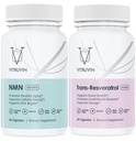 VITRUVIN Longevity Supplement - NMN 500MG + Trans-Resveratrol 500MG with Piperine - Vegan, Non-GMO, Gluten-Free, Gelatin-Free