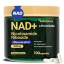 NAD+ Supplement with, Nicotinamide Riboside & Resveratrol 900mg – Anti-Aging Support for Women & Men, NMN Alternative, Vegan Non-GMO - 100 Capsules