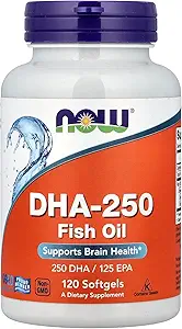 NOW Foods DHA-250, 120 Softgels