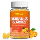 Omega-3 Gummies Vegan 1200mg, EPA and DHA Omega-3 Fatty Acids with Folate, Vitamin A, Vitamins C & E, High Potency Omega 3 Supplements for Immune Support, 60 Count