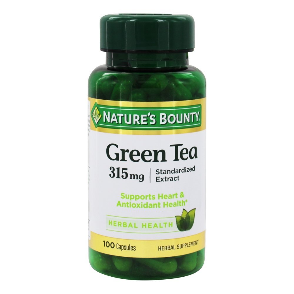 Nature's Bounty Green Tea Extract, 315mg, 100 Capsules (Pack of 2)