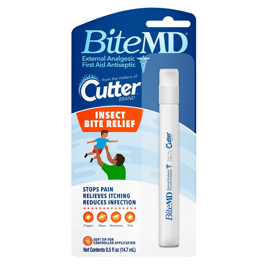 Cutter BiteMD Insect Bite Relief Stick, Analgesic And Antiseptic, 0.5 Fl Oz