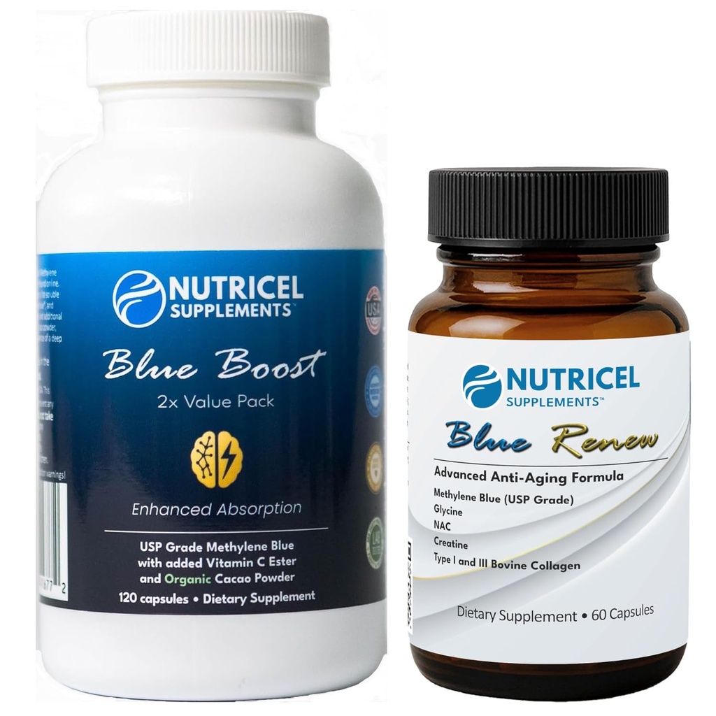 Nutricel Supplements Blue Boost 120 and Blue Renew