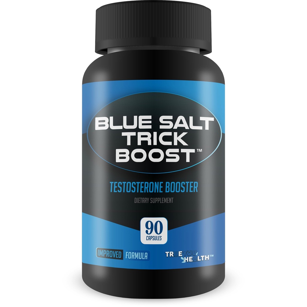 Blue Salt Trick Testosterone Booster - Our Best Test Booster for Peak Performance - Men's Testosterone Supplements - Fadogia Agrestis and Tongkat Ali Supplement - Boron Pills
