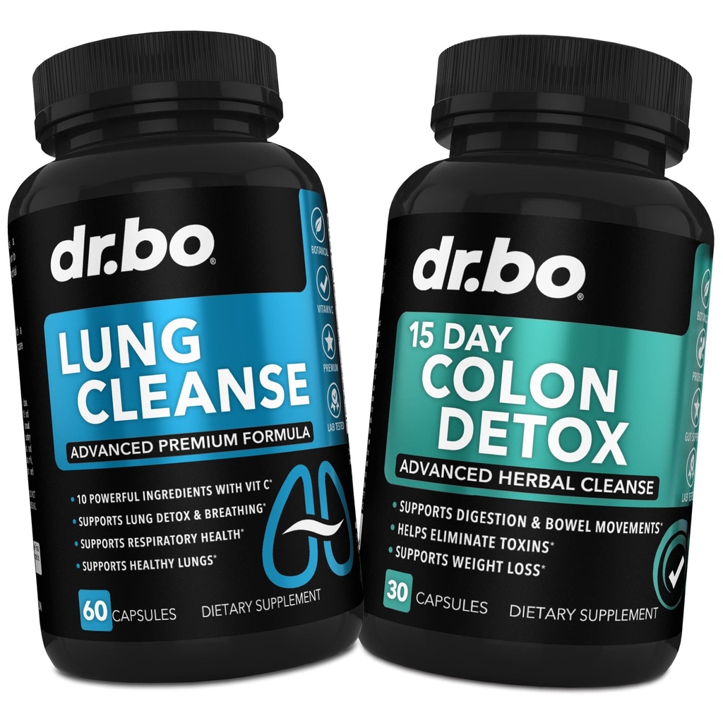Lung Cleanse & Colon Detox - Φόρμουλες βοτάνων για την υποστήριξη της αναπνευστικής υγείας & κινήσεις του εντέρου