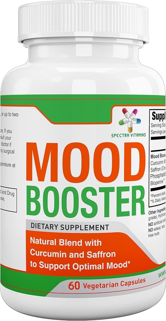 Spectra Βιταμίνες - Mood Booster 60 Caps - Mood Enhancer Κάψουλες Υποστηρίζει Βέλτιστη Mood, Stress Relief, Focus, για άνδρες / γυναίκες