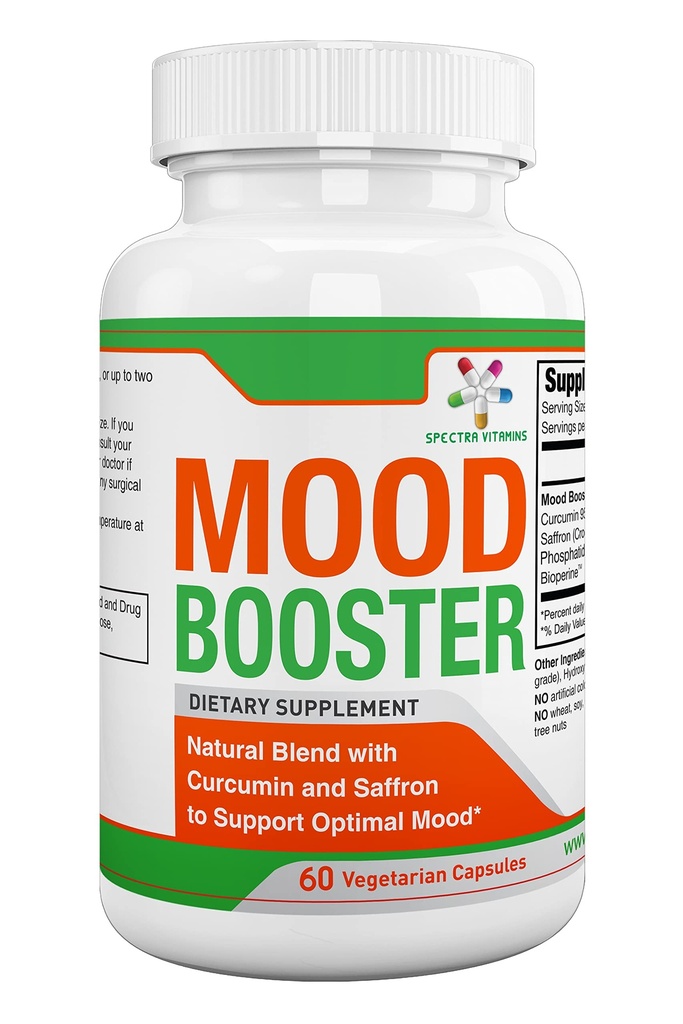 Spectra Βιταμίνες - Mood Booster 60 Caps - Mood Enhancer Κάψουλες Υποστηρίζει Βέλτιστη Mood, Stress Relief, Focus, για άνδρες / γυναίκες