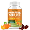 Pumpkin Seed Oil with Saw Palmetto Capsules, 3000mg Per Serving, Pumpkin Seeds Oil Supplement, Supports Immune, Hair, Urinary, Bladder & Prostate Health, Non-GMO, 180 Softgels