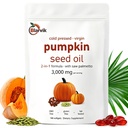 Pumpkin Seed Oil with Saw Palmetto Capsules | Cold Pressed,Pure Virgin Oil | Supports Hair, Urinary, Bladder & Prostate Health | Essential Fatty Acids & Phytosterols | Non-GMO
