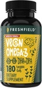 Vegan Omega 3 DHA: Algae Oil, πιο κριτική, Carragenan δωρεάν, βιώσιμη, δοκιμαστεί, χωρίς βαρέα μέταλλα, Fish Oil Alt, Φυτική βάση Omega. Υποστηρίζει καρδιά, εγκέφαλο, κοινή υγεία w/DPA