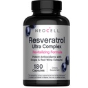 NeoCell Resveratrol Supplement | 180 Capsules | Trans Resveratrol Complex | Extra Strength | with Grape and Red Wine Extract