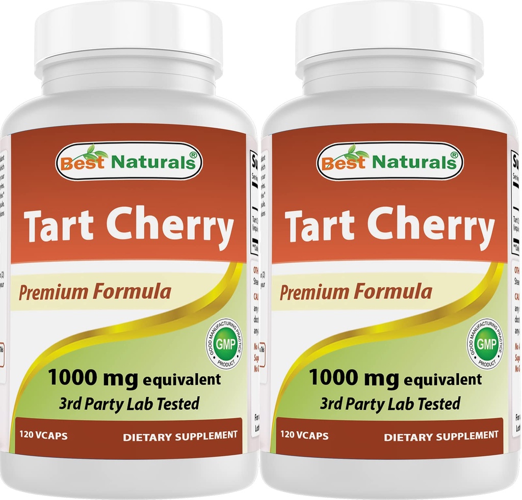 Best Naturals Tart Cherry Extract 1000 mg 120 κάψουλες (120 Count (Pack of 2))