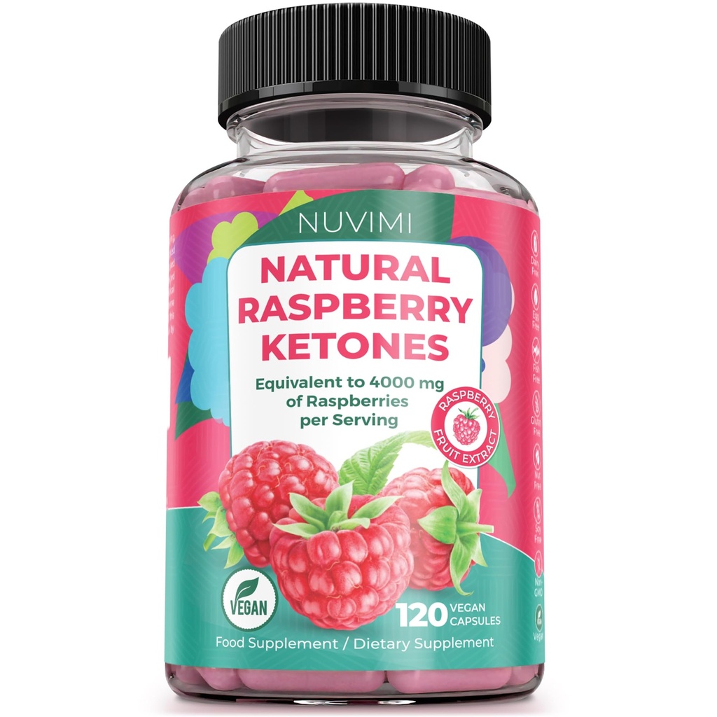 Raspberry Ketones - 4000 mg - Natural Dietary Food Supplement to Help Support Healthy Keto Diet for Men & Women - 120 Vegan Capsules