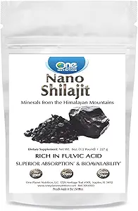One Planet Nutrition Nano Shilajit Powder 8 oz (454 Servings), 40-60% Fulvic Acid, Nano για την ενισχυμένη απορρόφηση, Υποστηρίζει τη συνολική ευεξία, μη-GMO, Vegan, Χωρίς γλουτένη