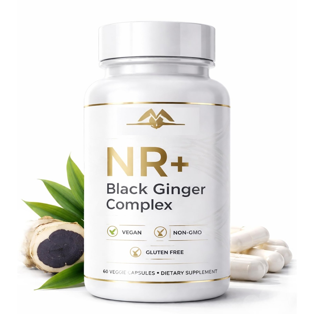 NR + Black Ginger Complex, 60 Capsules (1 Bottle)