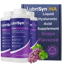 LubriSyn HA Human Liquid Hyaluronic Acid Joint Supplement, Oral HA for People, Supports Healthy Knees, Hips & Joint Function for Men & Women, Grape Flavor, 30-Day Supply, 11.5 oz, 3 Pack