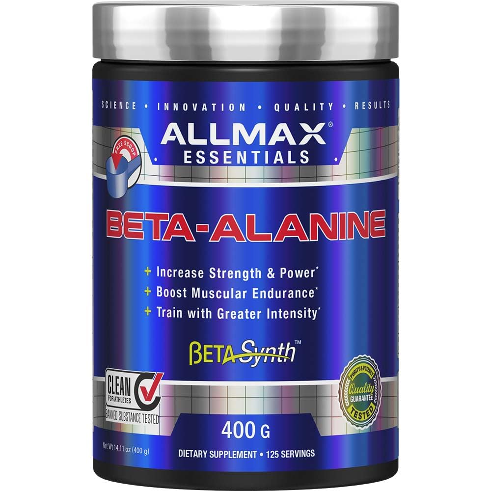 ALLMAX Διατροφή Beta-Alanine σκόνη, ενισχυτής απόδοσης για δύναμη & αντοχή, 400g (14.11 oz)