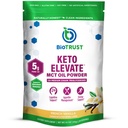 BioTrust Keto Elevise – C8 MCT Oil Powder – Κετογόνο MCT Coffee Creamer, Keto Coffee Creamer – Καθαρή ενέργεια, ψυχική εστίαση, καθαρότητα –100% Caprylic Acid MCT Powder, Non-GMO (Γαλλική βανίλια, 20 υπηρεσίες)