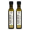 Certified Organic Black Seed Oil 250 ml, Cold-pressed Dark Glass Bottle, 2-Pack