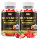 Black Seed Oil Gummies 500mg with Honey and 2% Thymoquinone, Nigella Sativa Seeds for Boost Immune Health, Joints, Digestion, Hair & Skin, Strawberry Flavor, 120 Count