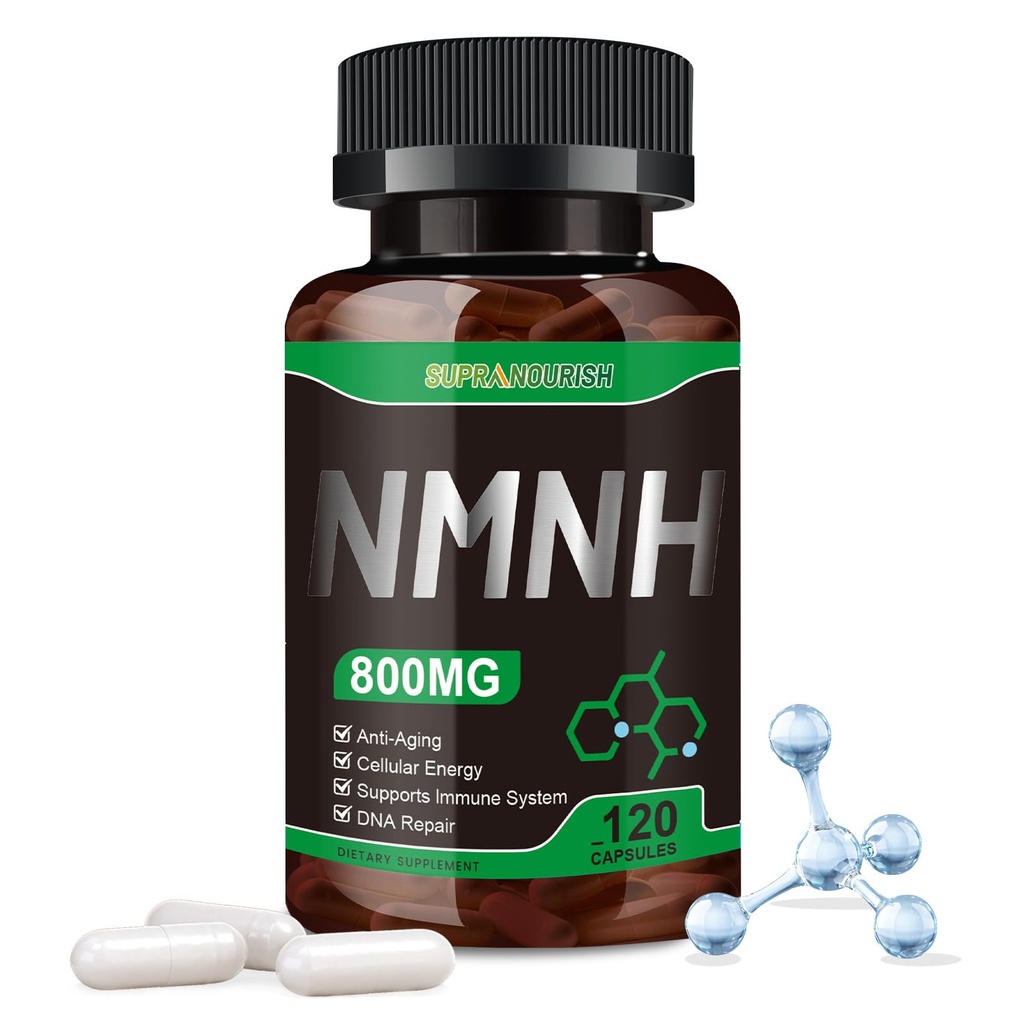 Pure NMNH Supplement 120 Capsules - 800mg High-Purity NMNH Supplements, NAD Supplement for Boost NAD+ for Anti-Aging & Cellular Energy