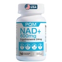 PQM NAD+ 600mg with Ergothioneine 24mg | Supports Cellular Energy, Anti Aging & Vitality | 99% Pure NAD Supplement | 60 Vegetarian Capsules Third-Party Tested