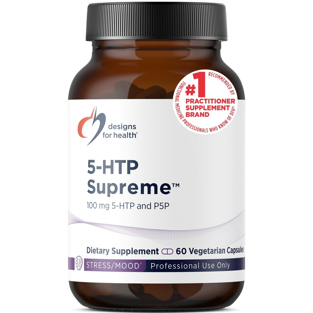 Σχέδια για την Υγεία 5-HTP 100mg με Βιταμίνη Β6 (P-5-P) - 5-HTP Supreme 100 mg Συμπλήρωμα - Σεροτονίνη Precursors για να βοηθήσει την υποστήριξη Υγιεινή Mood + όρεξη (60 κάψουλες)
