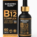 Ultra Vitamin B12 Complex Liquid Drops, B12 Sublingual Complex, B12 Vitamin 1000mcg - B12 Methylcobalamin for Energy, Brain & Heart Support