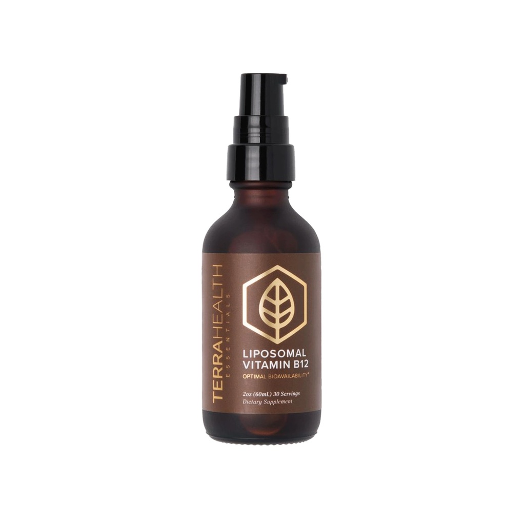 Terra Health Essentials - Liposomal B12 | Support Energy & Mood, Promote Memory, Aid Immune System (1 Bottle, 30 Day Supply)