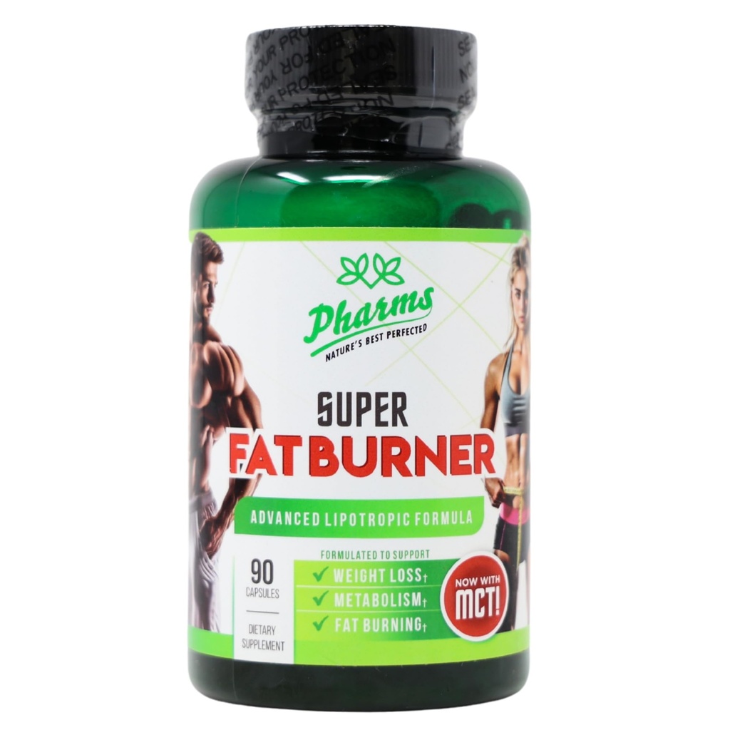Pharma Natural - Super Fat Burner - Advanced Lipotropic Formula with MCT Oil - Weight Loss Support Metabolism Booster Fat Burning Supplement for Men and Women - 90 Capsules