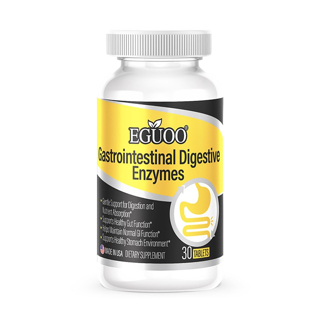 Digestive Enzyme Complex with Lion’s Mane Mushroom Powder – L-Glutamine 1000mg, DigeZyme Multi-Enzyme, Zinc L-Carnosine, Multi-Prebiotic Complexes – Gut Health Supplement – 30 Tablets