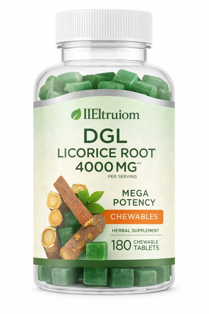 DGL Gummies | Deglycyrrhizinated Licorice Root Extract, Zinc L-Carnosine, Aloe Vera | Gut Health, Gluten Free, 60 ct