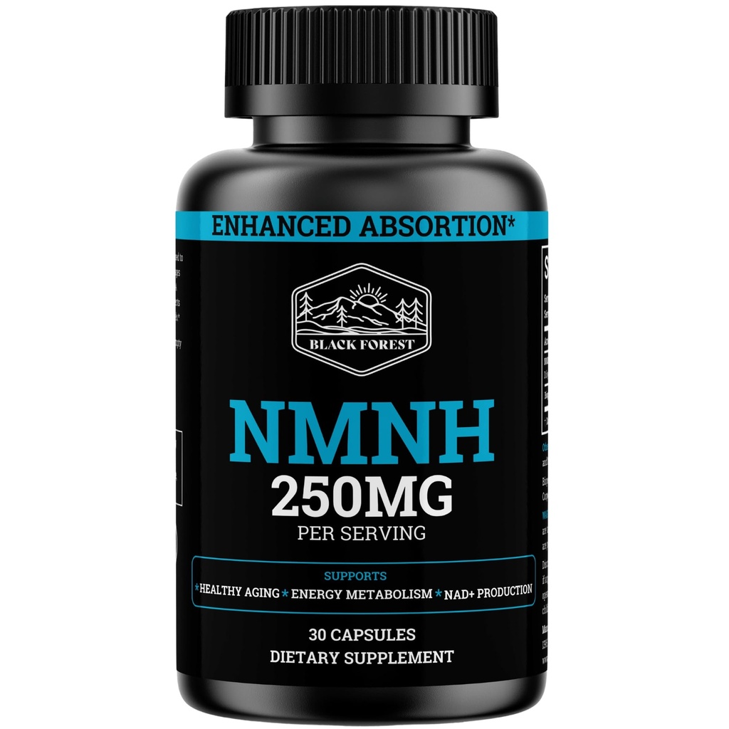 NMNH Supplement 250MG Pure Dihydro-Nicotinamide Mononucleotide (NMN Supplement Alternative with Bioperine® For 3X The Bioavailability) NAD Supplement to Boost NAD+ Levels For Anti-Aging & Energy