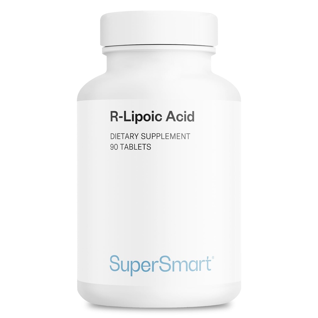 Supersmart - R-Lipoic Acid 300mg per Day - Brain Supplement & Antioxidant Properties | Non-GMO & Gluten Free - 90 Tablets