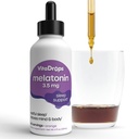 Windmill VitaDrops Melatonin 3.5mg Tincture, Sleep & Rest Support Supplement, Fall Asleep Faster and Stay Asleep Longer, Orange Flavor, 60 Servings, 4 Fl Oz