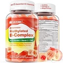Super Methylated Vitamin B Complex Gummies - All B Vitamins + Omega-3, Magnesium, CoQ10, Ashwagandha,Vitamin C, TMG- For Women Men- Methyl B12 2000 mcg, Methylfolate, B1,B2, B3,B5,B6,B7- Sugar Free