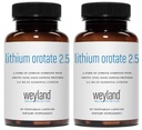 Lithium Orotate - 2.5mg of Elemental Lithium, 60 Vegetarian Capsules (Pack of 2)