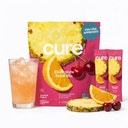 Cure Hydration - Electrolyte Drink Powder Tropical Punch 14 Packets | Plant-Based Dehydration Relief Mix Made with Coconut Water, No Added Sugar, Vegan, Non-GMO, Gluten Free, FSA-HSA Eligible