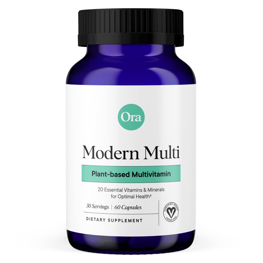 Organic Plant Based Multivitamin for Women and Men, Προστασία Bluelight - Εγκέφαλος, Μάτι, Ενέργεια, Ανοσοποιητικό, Δέρμα, Μαλλιά, Καρδιά, και Υγεία των οστών Υποστήριξη, 60 Κάψουλες Vegan
