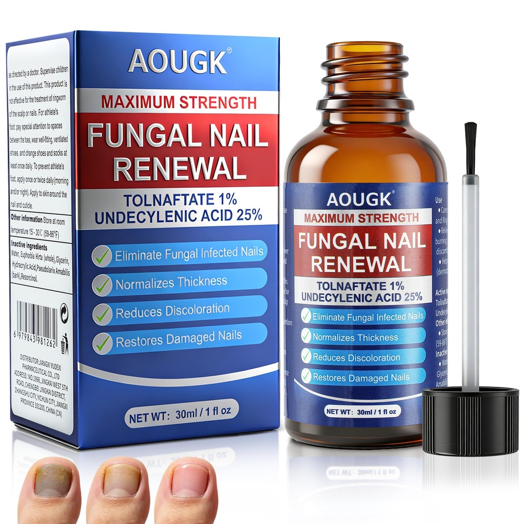 Toenail Fungus Treatment Extra Strength: Maximum OTC with 25% Undecylenic Acid Nail Repair for Damaged Nails, Thick, Yellow, and Discolored Toenails, for Fungus Relief, 30ML
