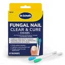 Dr. Scholl’s Fungal Nail Clear & Cure Swabs, 30 ct - Nail Treatment with Tolnaftate to Cure & Relieve Athlete's Foot Fungus Around the Nail + Whitening Swab to Improve Nail Appearance in 2 Days
