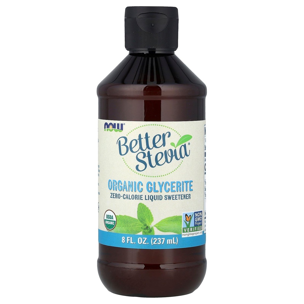 Now Foods Stevia Glycerite, 8 Fl Ounces (Packaging May Vary)