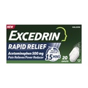 Excedrin Rapid Relief Caplets, 500mg Acetaminophen, Fast Pain Relief in 15 Minutes, 20 Count​