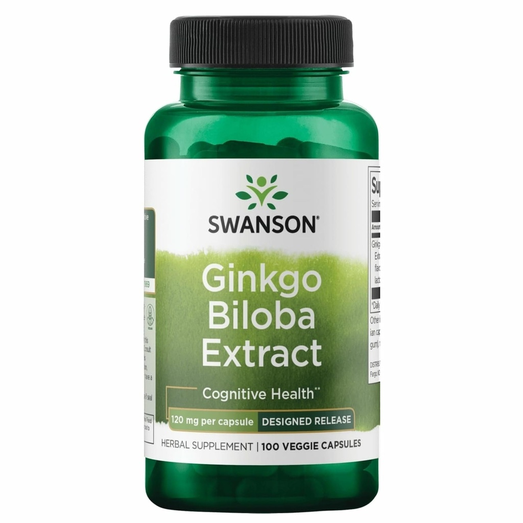 Καθυστερημένη-απέλαση Ginkgo 120 mg 100 Caps από Swanson Ultra