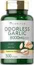 Carlyle Odorless Garlic Softgels | 300 Count | High Potency Formula | Non-GMO and Gluten Free