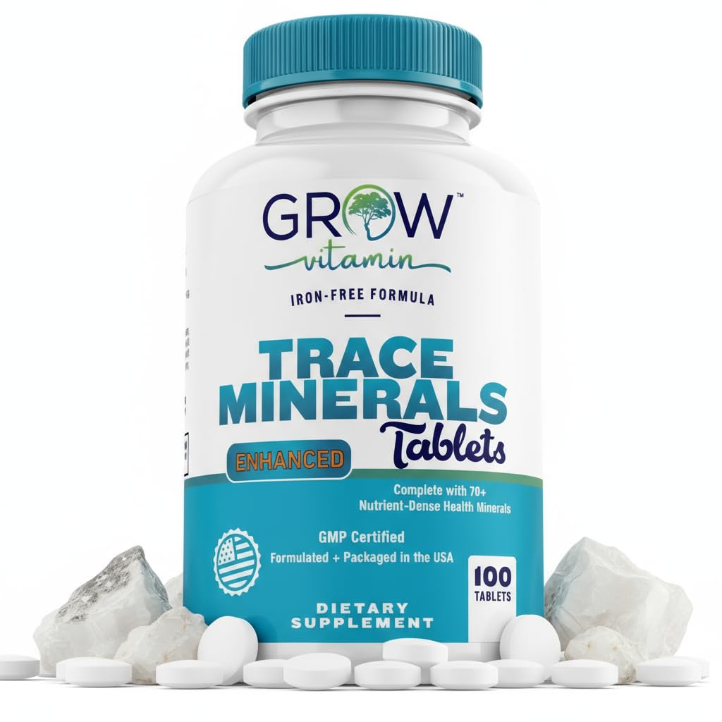 ανάπτυξη βιταμίνης Trace Minerals Enhanced Complex - Complete with 70+ Nutrient-Dense Health Mineral - 100% φυσικά συστατικά - 100 δισκία